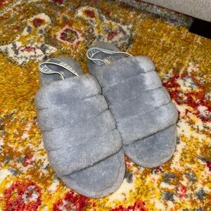 UGG Gray Fluff Yeah Slide